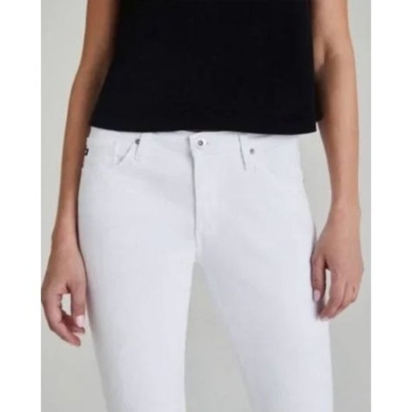 AG Adriano Goldschmied The Prima Ankle Pintucked‎ White Jeans Womens 29R $215 - Picture 3 of 14